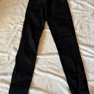 J.Crew Toothpick High-Rise Skinny Jeans in Black • Women’s 27